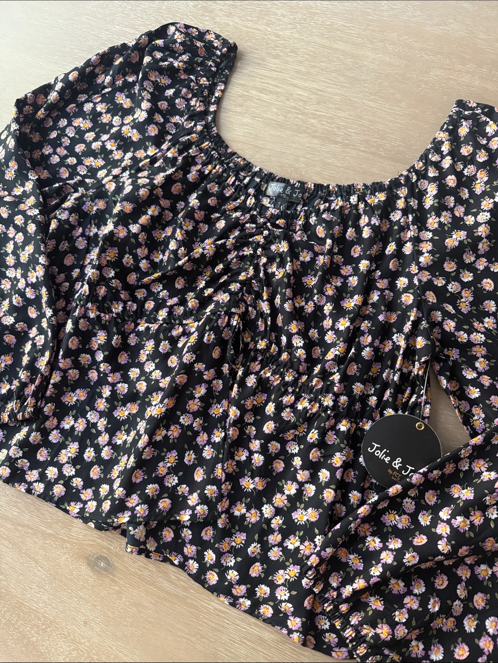 NWT Floral Smocked Crop Top | 1X